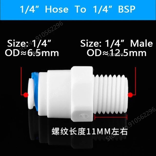 

Пластиковые фитинги для труб RO 1/4", 3/8", 1/2", 3/4"