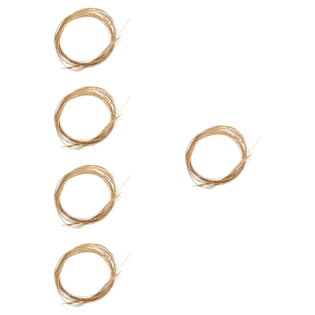 

5 Rolls DIY Bamboo Weaving Material Home Reeds Basket Woven Model Strip Decor Slats Making Supplies Decorative Baskets