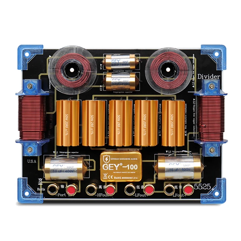 

2000 Вт аудио делитель частоты двухсторонний динамик делитель частоты 15 18 дюймов высокомощный делитель частоты прочный