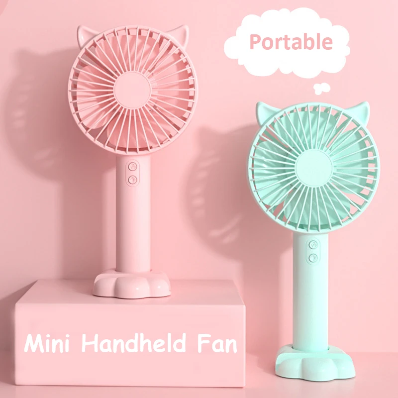 

Mini Fan Portable for Fan Camping Handheld USB Rechargeable Fan Appliances Desktop Led Light Air Cooler Outdoor Travel Hand Fan
