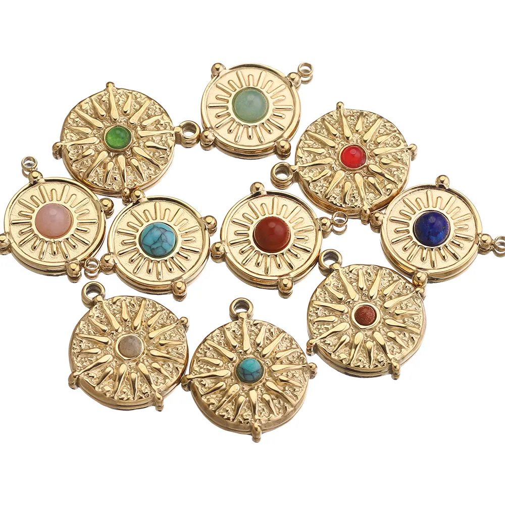 Серьги-подвески с подвесками в виде подсолнуха из нержавеющей стали 5 шт. |