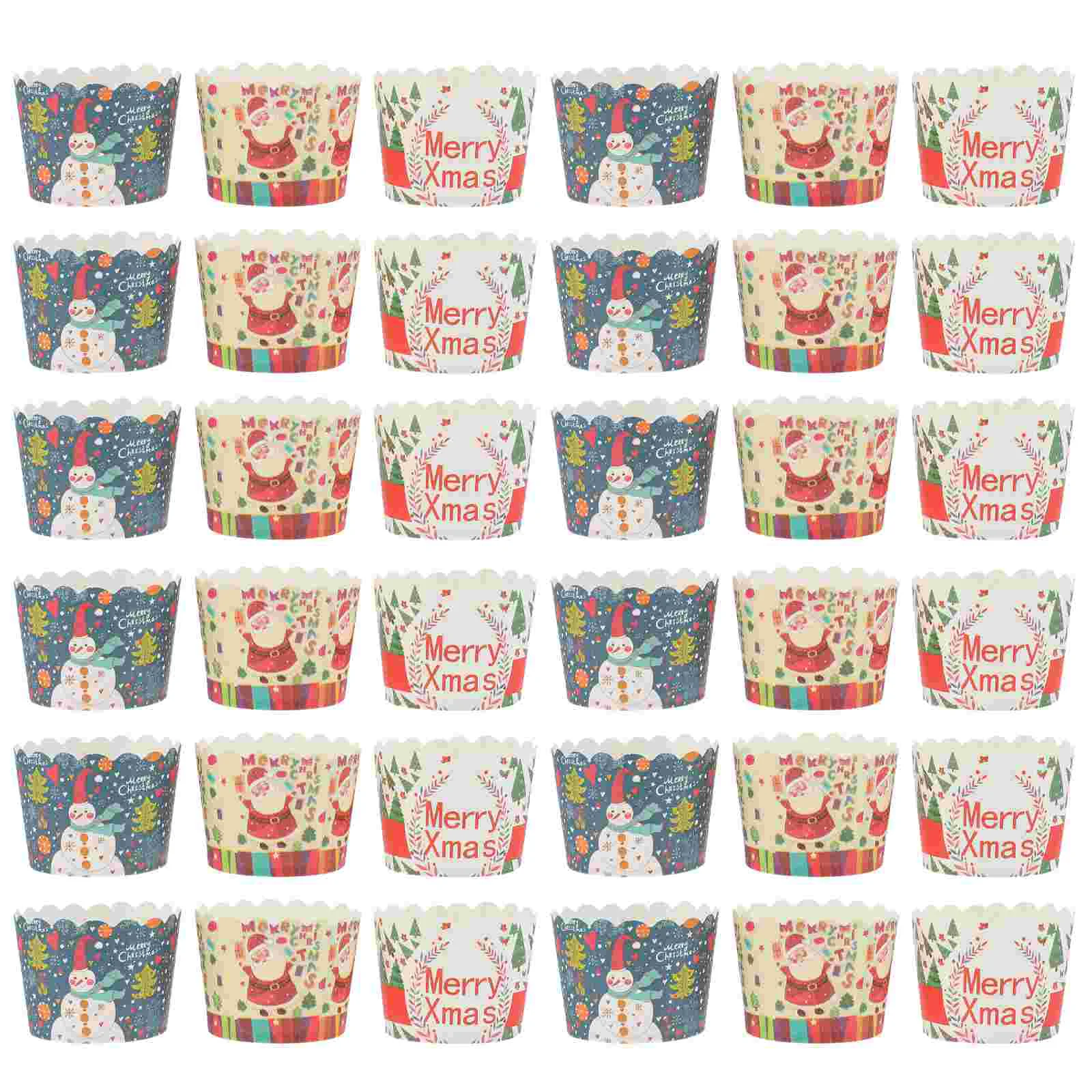 

Baking Cupcake Cups Christmas Muffin Cup Holiday Paper Wrapper Liner Liners Wrapperscake Snowman Holder Supplies Proof Oilnon