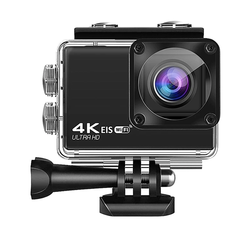 

NEW-Anti-Shake Action Camera H10 4K/60FPS 20MP WIFI 2.0Inch LCD 170D Underwater Waterproof Remote Cam Helmet Vedio