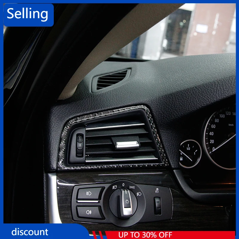 

2 шт. мягкое углеродное волокно для BMW 5 серии F10 F18 520 2011-2017 LHD Автомобильный боковой кондиционер вентиляционная рамка отделка наклейки Быстра...