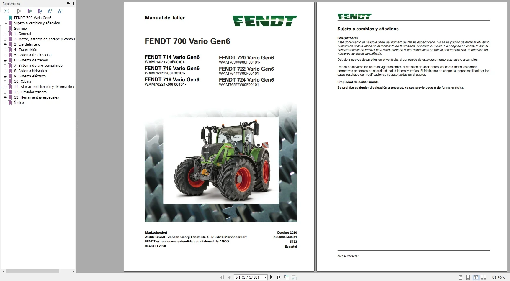 ТРАКТОР FENDT 17 ГБ обновленный в формате PDF диаграммы на 2022 год руководство