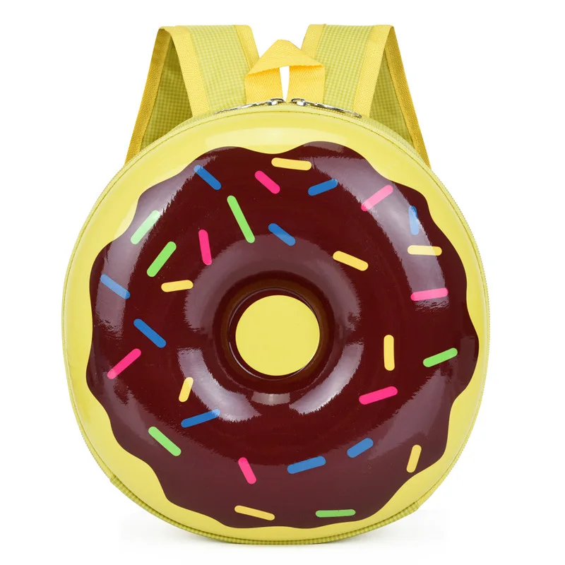 2023 New Children's Cartoon Cute Rainbow Donut Kindergarten Kids Hard Shell Backpacks for Young Children Waterproof Lightweight