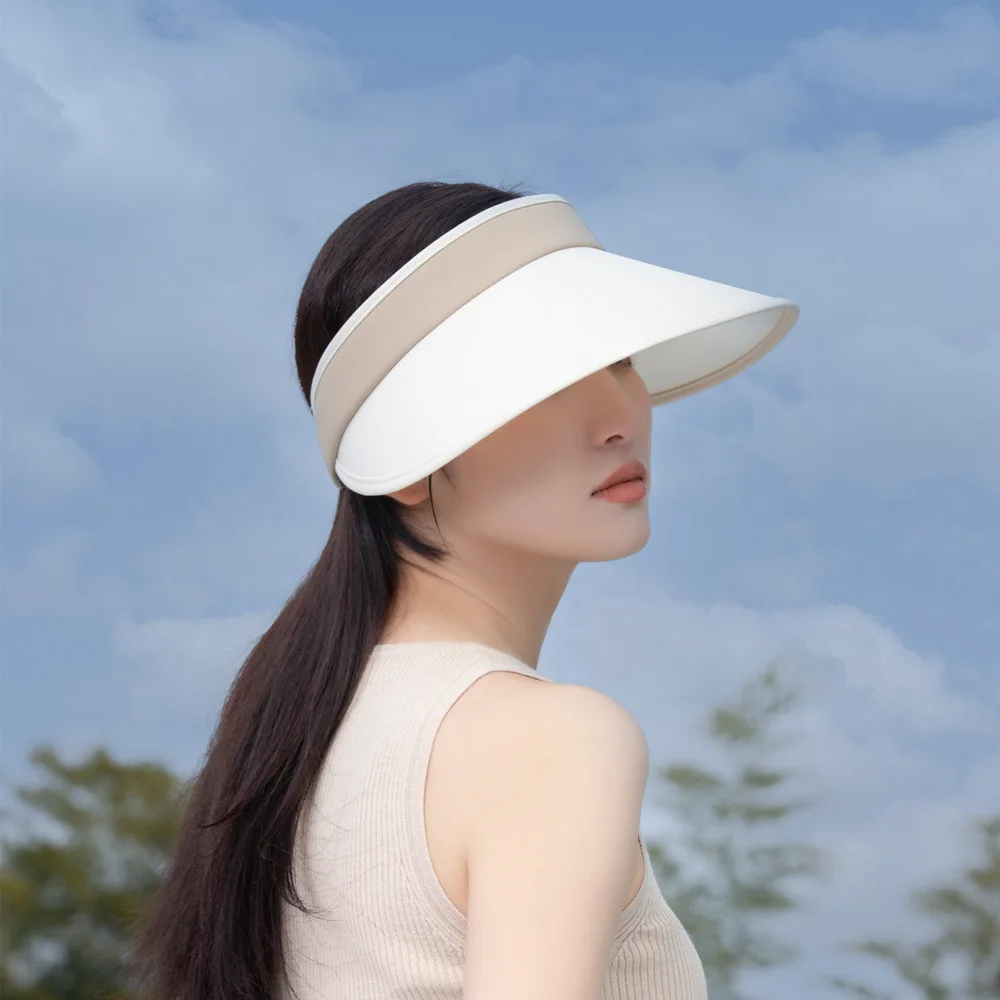 Sun Visor Hats Women Large Brim Summer UV Protection Beach Cap