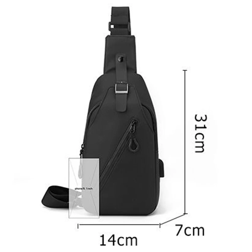 Shoulder Waterproof Fashion New Multifunction Crossbody Chest Men Bag Male Pack Zipper Anti-theft Handbag Messenger