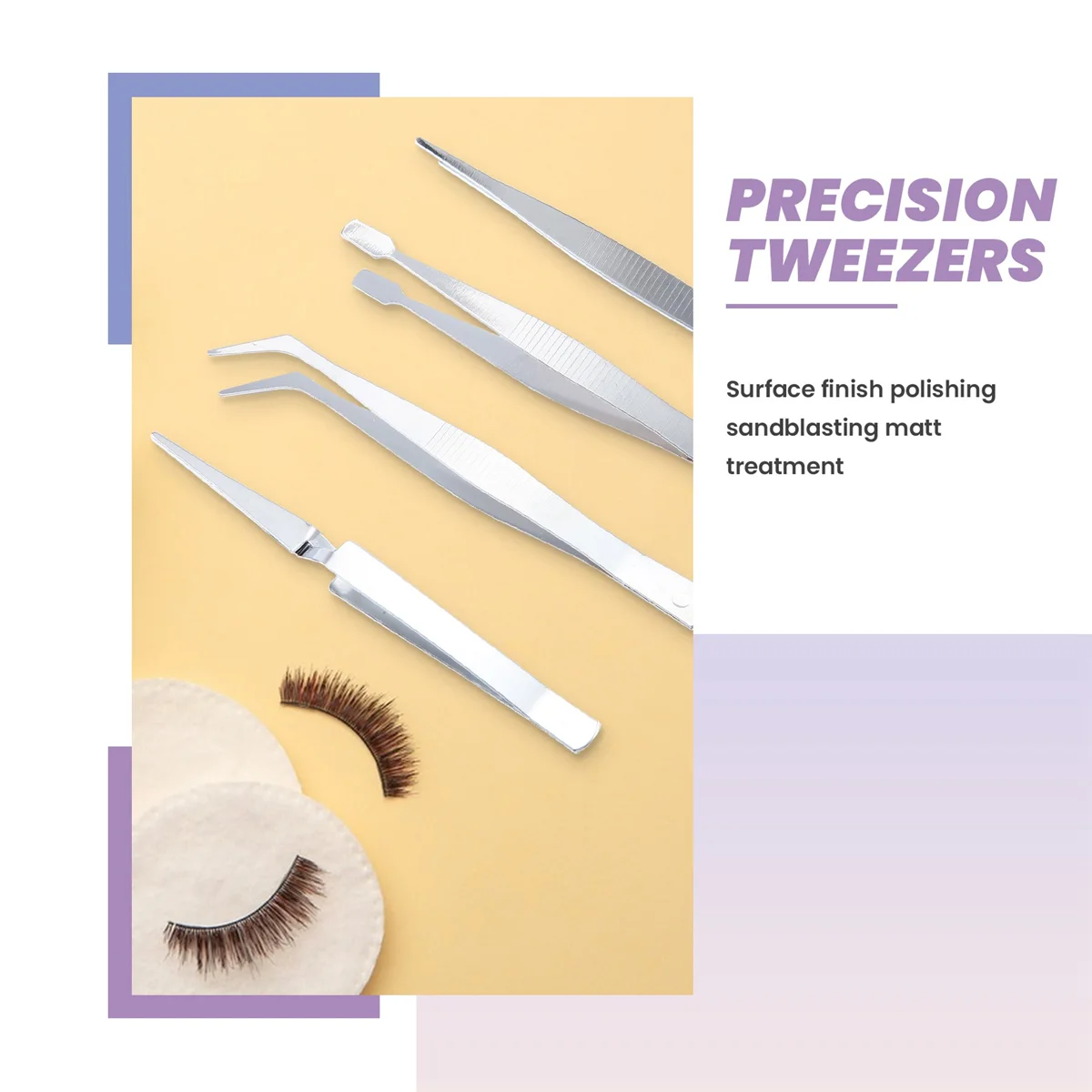 4 шт./набор щипцы для бровей из нержавеющей стали