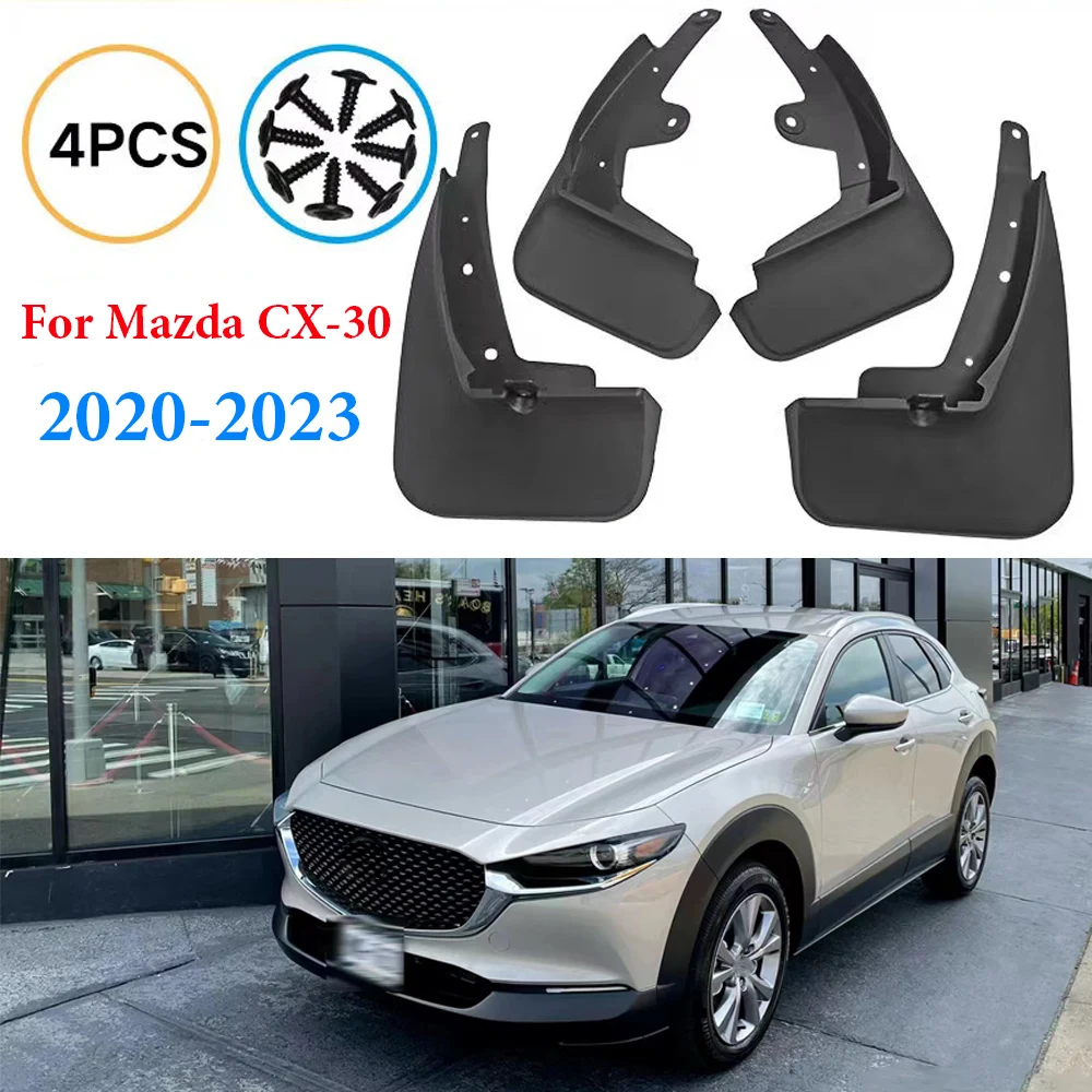 

4x for Mazda CX-30 CX30 2020-2023 Front Rear Car Mudflaps Mudguards Splash Guards Mud Flap Fenders Wheel