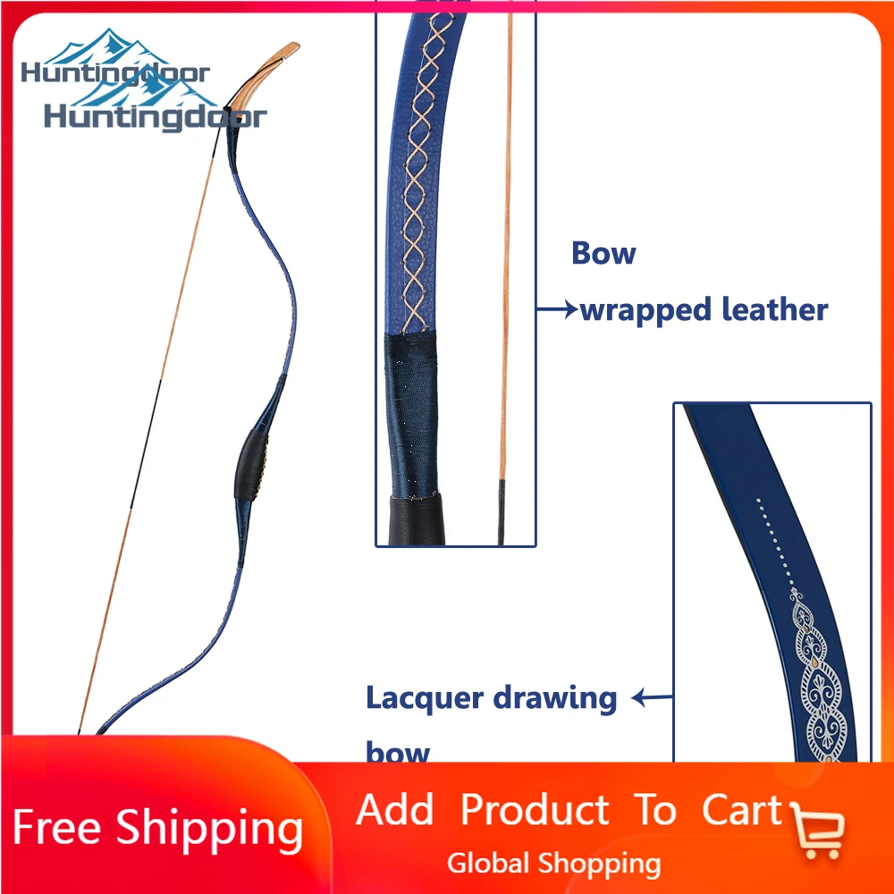 

Huntingdoor традиционный изогнутый лук 25lbs-40lbs Изогнутый длинный бант для взрослых охотничья стрельба из лука лаковый бант и кожа на выбор
