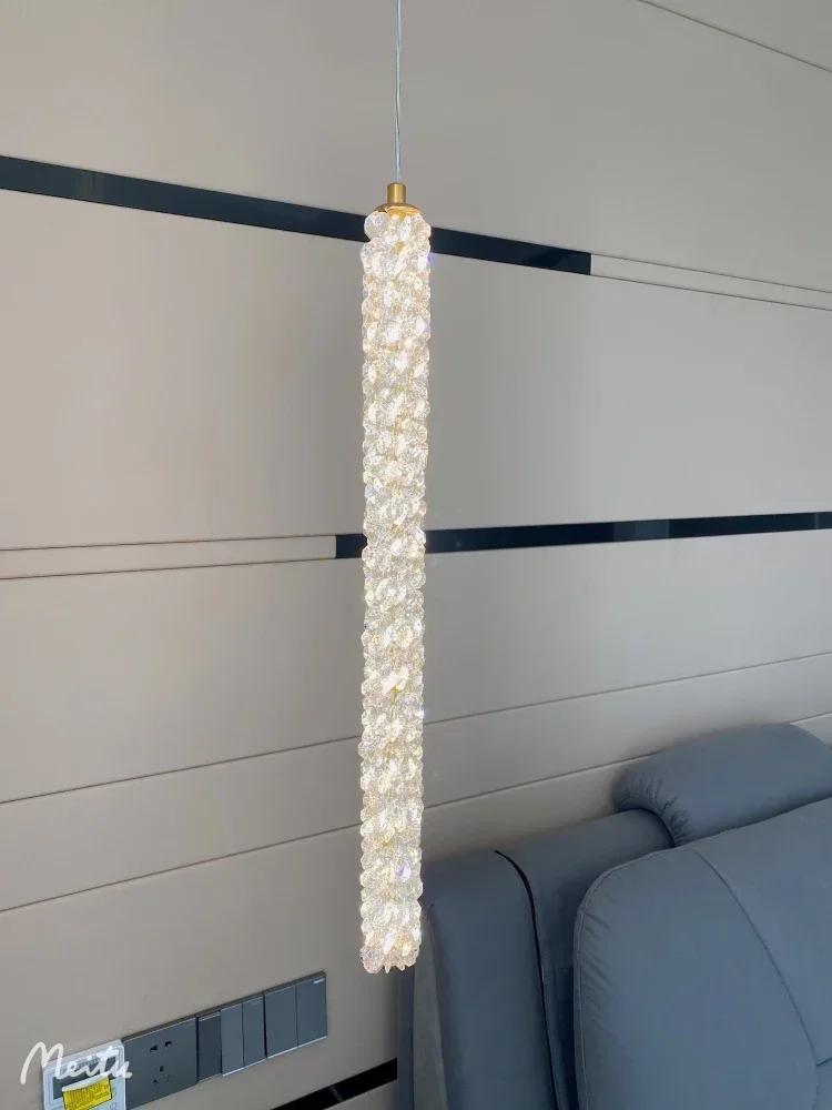 Роскошная люстра в спальню с кристаллами K9 современный подвесной светильник