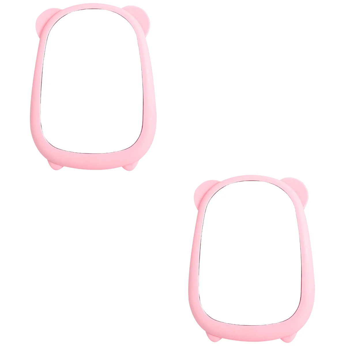 

2pcs Tabletop Makeup Mirror Portable Mirror Folding Vanity Mirror Desk Mirror