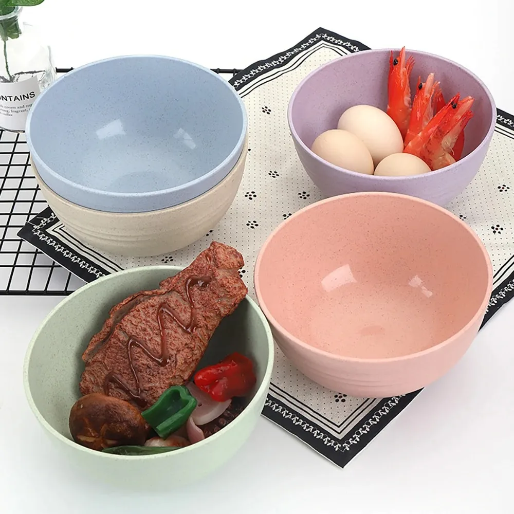 3/5 шт. круглые пластиковые миски для пшеничной соломы