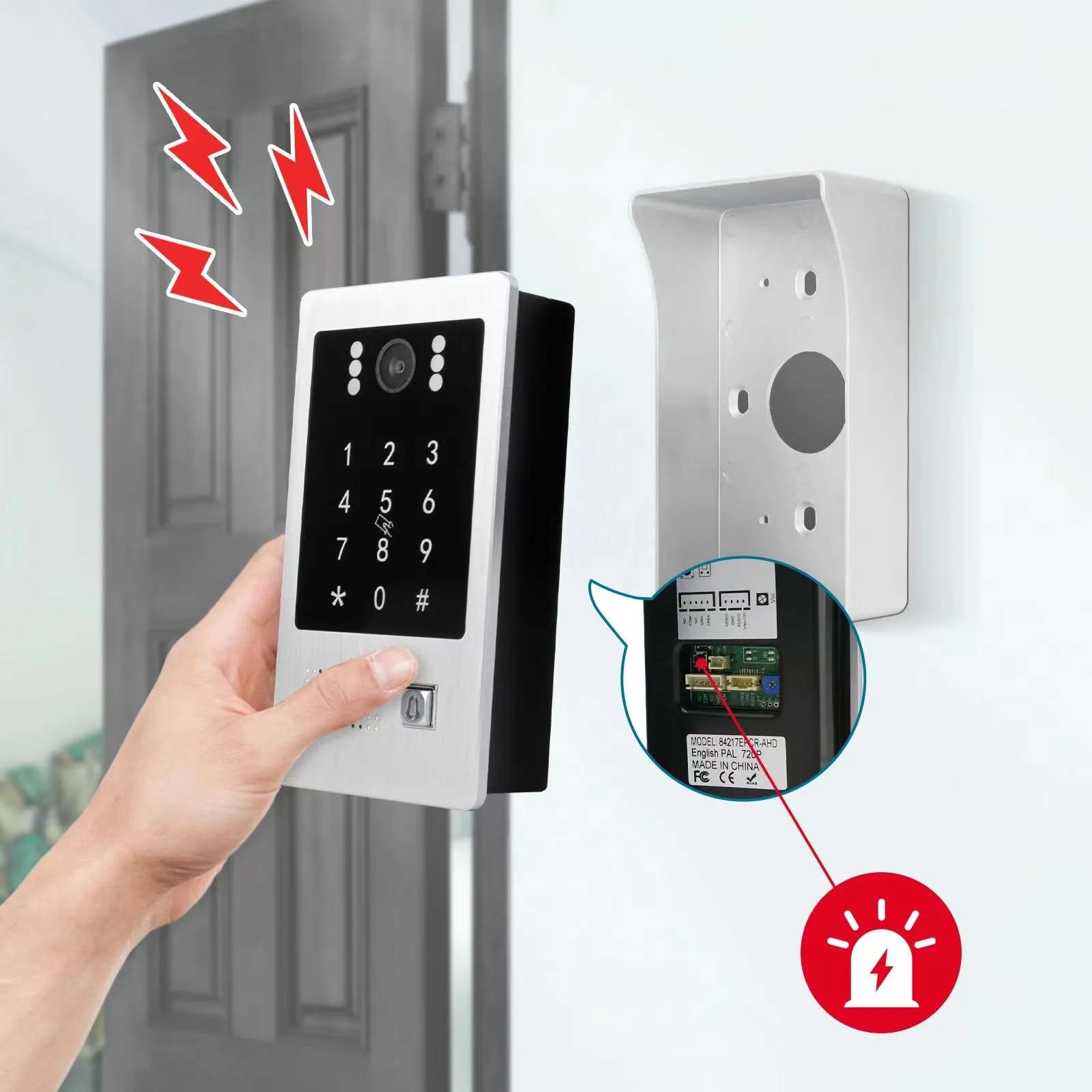 Дешево JeaTone 1080P Tuya Video Doorbell Video Intercom Кодовая клавиатура для дома с RFID-картой, обнаружением движения и камерой ночного видения