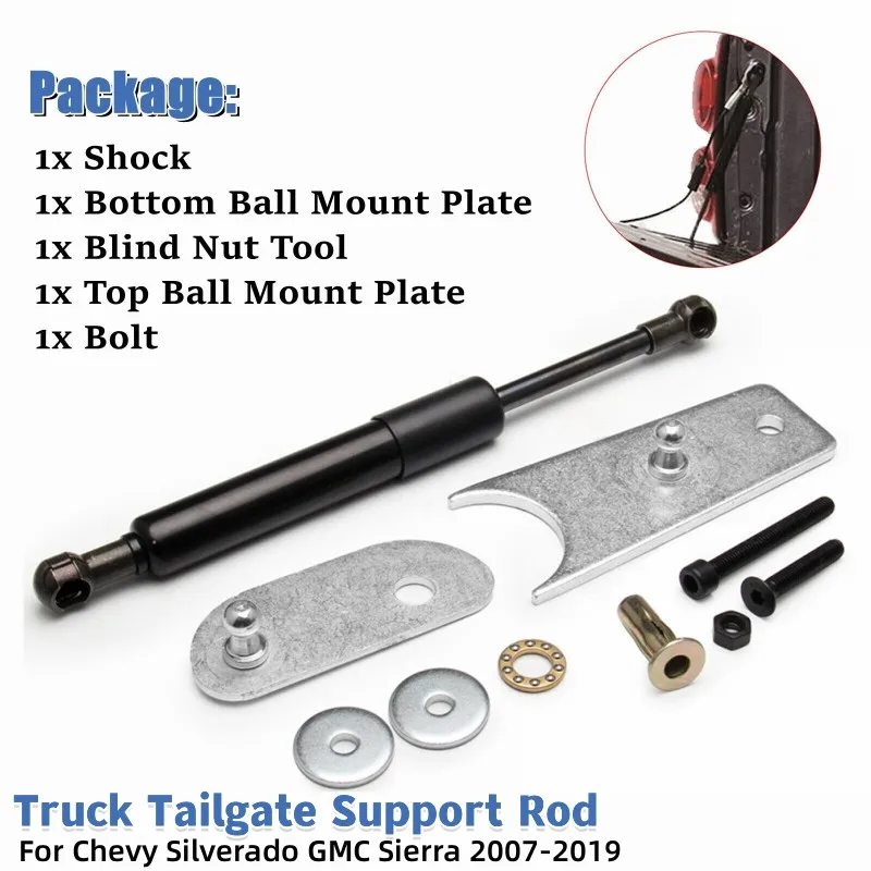 

Truck Tailgate Assist Support Rod Truck Lift Assist Tailgate Shock Lift Strut Bars for Chevy Silverado GMC Sierra 2007-2019