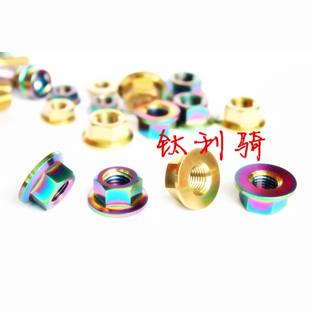 

M5 M6 M8 M10 M12 GR5 Titanium Alloy Hex Flange Nuts For Motorcycle Modification