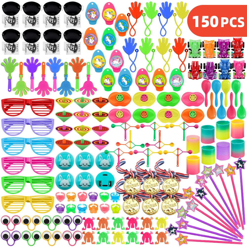 

150/130/120/100 pcs Birthday Pinata Fillers Small Bulk Toys Party Gift Favors Kids Puzzle Toy Event Party Game Giveaways Prizes