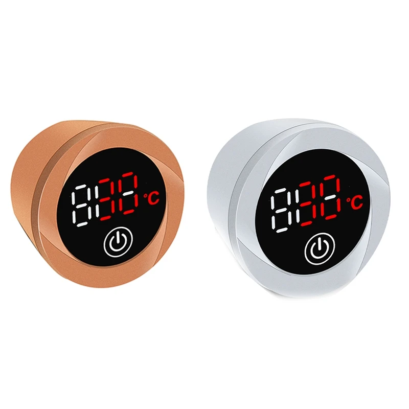 

Universal Charging Boiling Water Alarm Anti-Dry Burning Alarm Touch Screen Temperature Display -Rose Gold