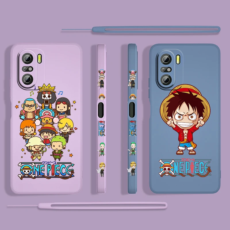 

Anime One Piece Mini For Xiaomi Redmi K50 Gaming 10X 9 9A 9T 9AT 8 8A 7 6A 5A 4X Pro 5G Liquid Left Rope Phone Case Fundas Coque
