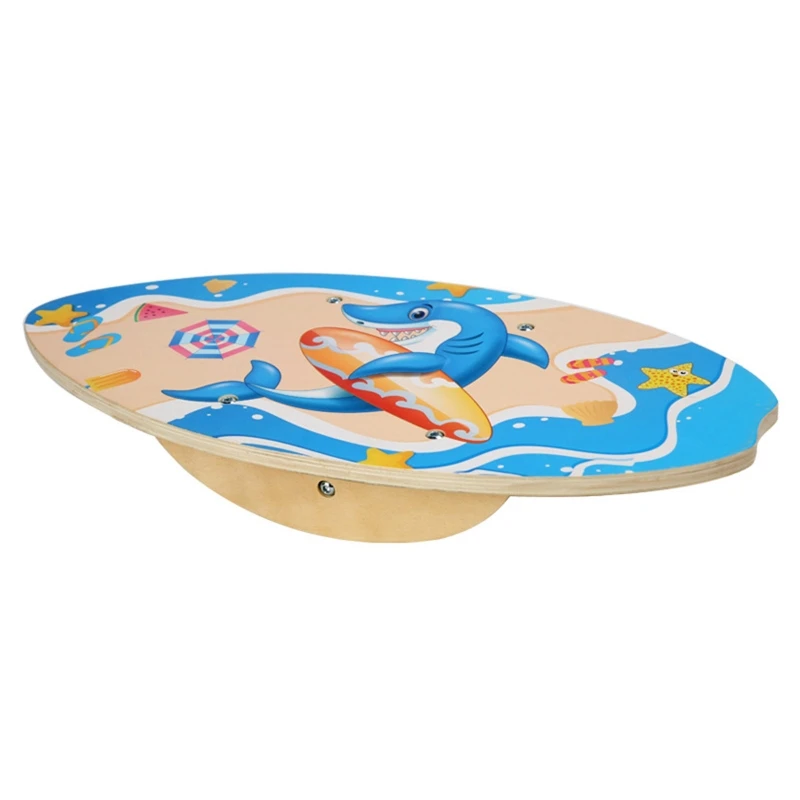 

Balance Trainer Board for Fun Challenging Wooden Balance Toy Indoor Outdoor Sports Exercise Toddler Favor Rocker Board