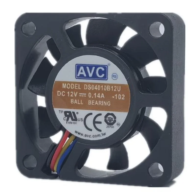 Новый вентилятор охлаждения процессора для AVC DS04010B12U 12 В 0.14A 4010 4 см 4-проводной PWM вентилятор шасси 40x40x10 мм