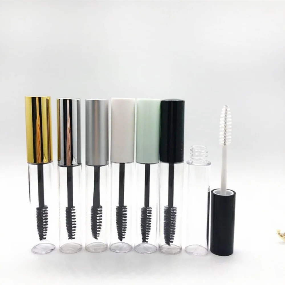 

10ml 5PCS Empty Mascara Tube Eyelash Cream Vial Liquid Bottle Cosmetic Container with Leakproof Black Cap Contains Funnel