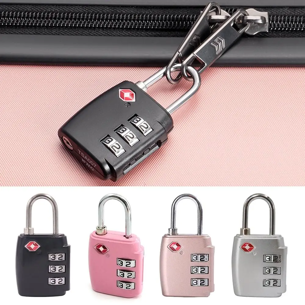 

Travel Safely Cabinet Locker Bag Padlock Luggage Password Lock 3 Digit Combination Lock TSA Customs Code Lock