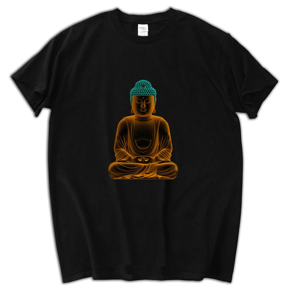 

Buddha Budha Buddhist Karma Peace Men Black T Shirt short sleeve man cotton tee shirts euro Size XS-3XL
