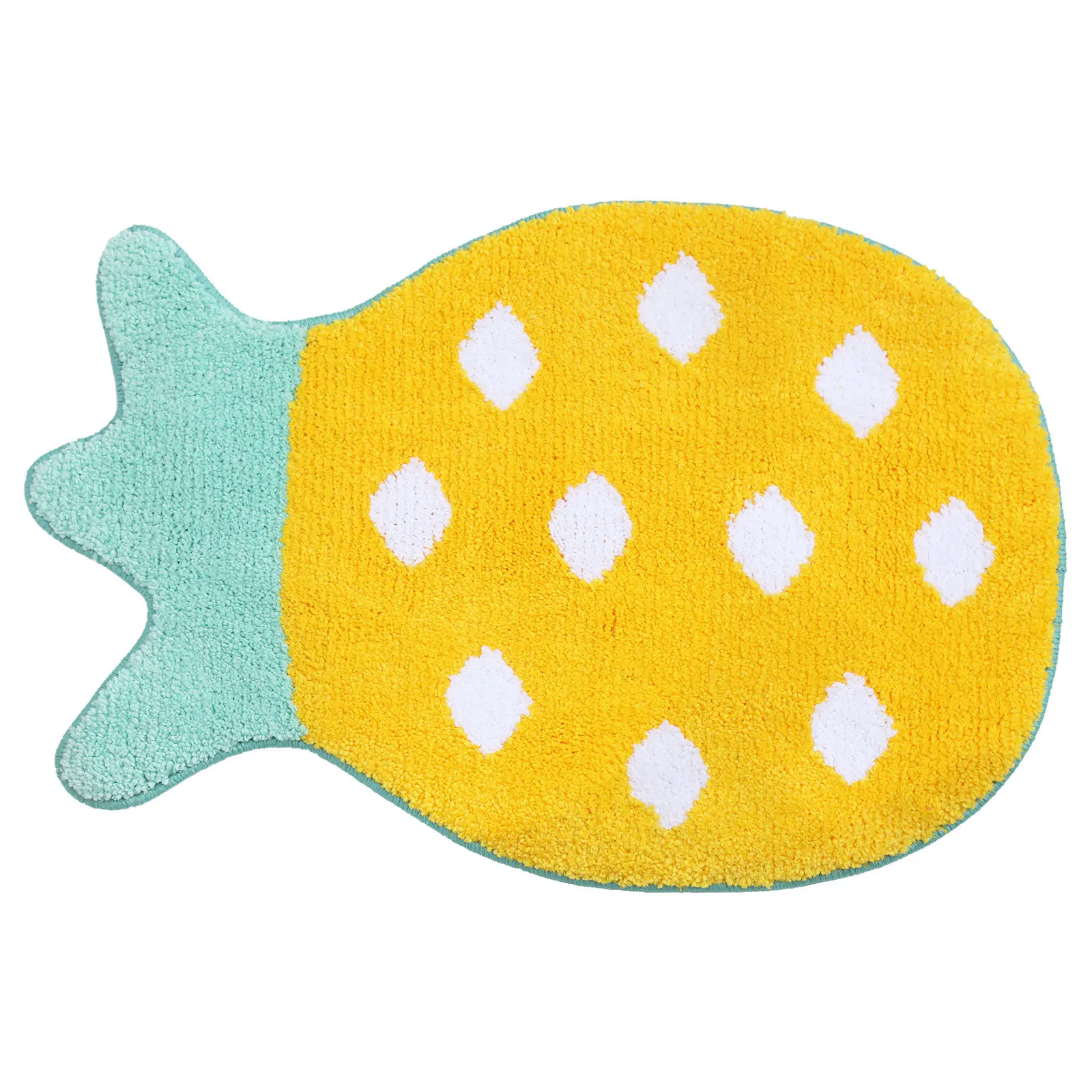 

Summer Blanket Size Pineapple Doormat Shaped Velvet Bistlasty Children's Game Anti Sliding Pad Pineapple Throws And Blankets