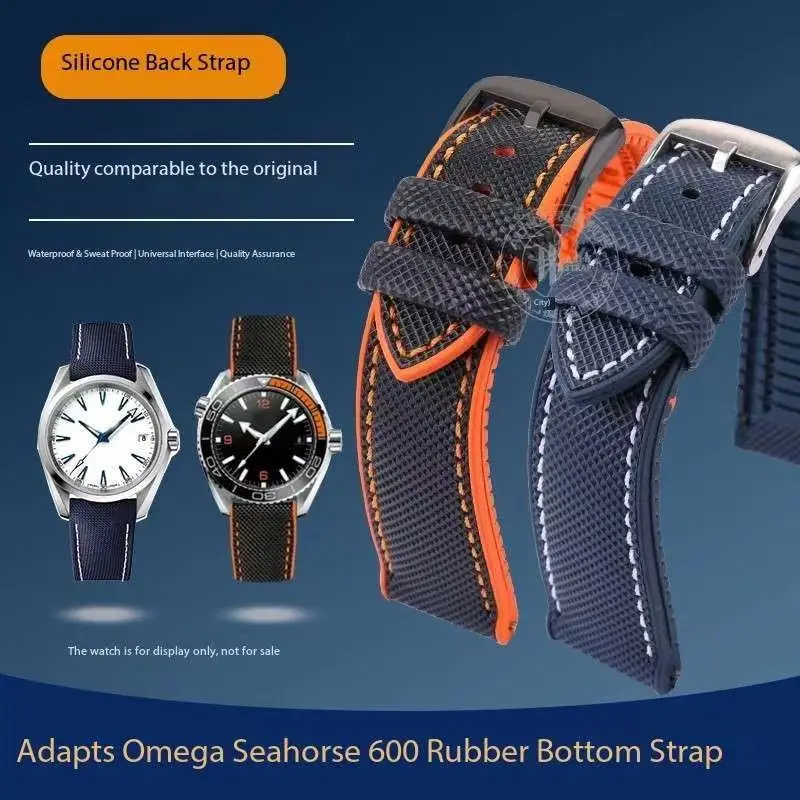 

Suitable for Omega SEAMASTER 600 Baopo FIFTY FATHOMS Rubber Silicone Watch Belt Accessories Waterproof and Soft
