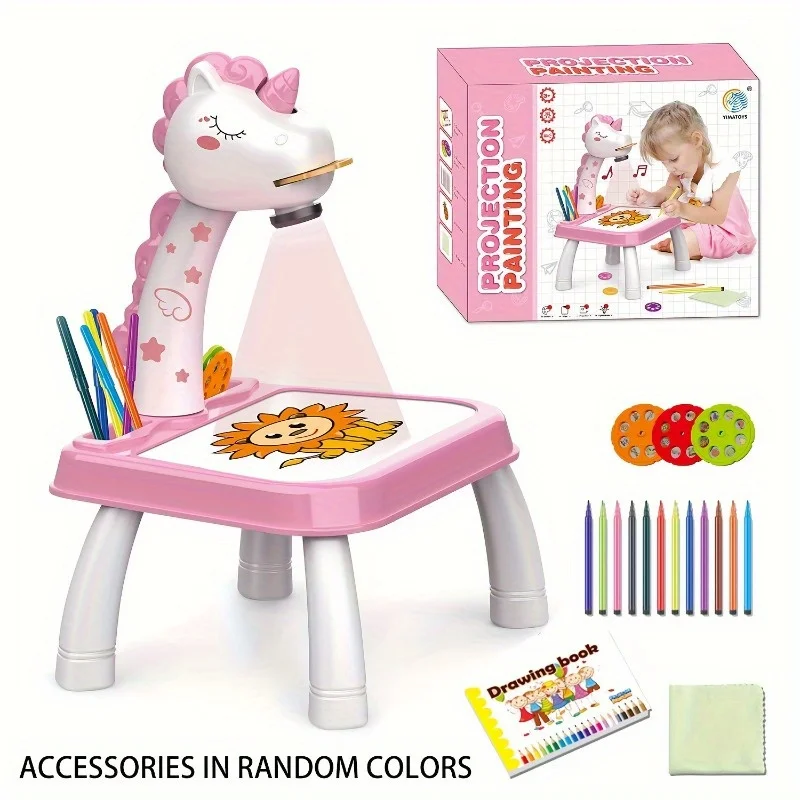 Магический Проекционный стол с единорогом-стираемая доска для рисования