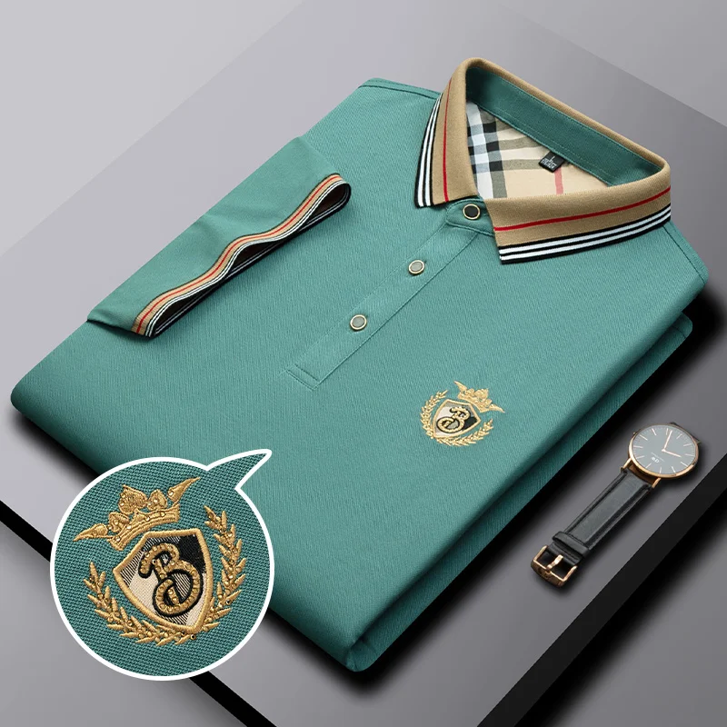 

The 2022 Summer Men's POLO Shirt With Spot Embroidery In Solid Color Casual Fashion Is Suitable For Youth Style Casual HD-8815