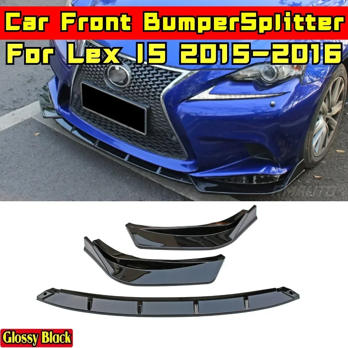 Для Lexus IS 2015-2016 Body Kit LEX передний бампер сплиттер спойлер крышка бампера глянцевый
