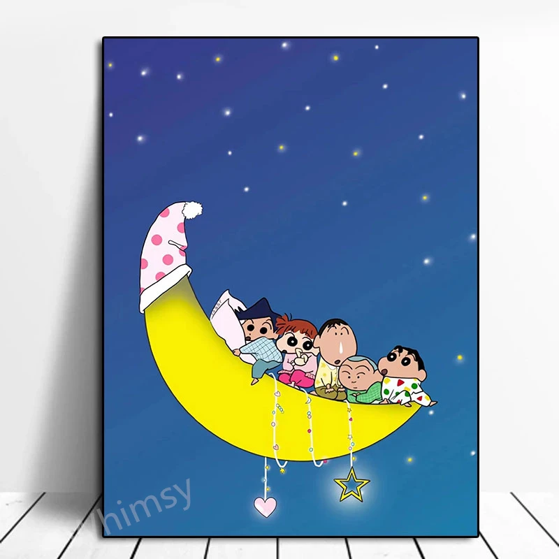 

Japanese animation Crayon Shinosuke ohino canvas painting boy decoration gift