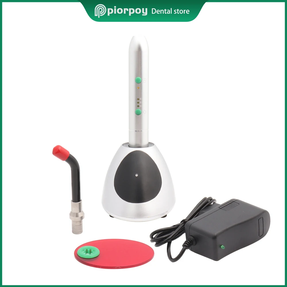 

PIORPOY 10W Wireless LED Dental Curing Light Lamp Cordless Solidify Rechargeable Device US/EUR Plug Odontologia Instruments