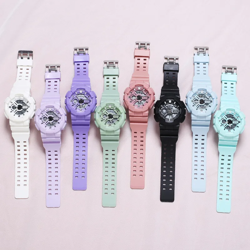 Double movement watch simple temperament for men and women waterproof watch for primary and secondary school students