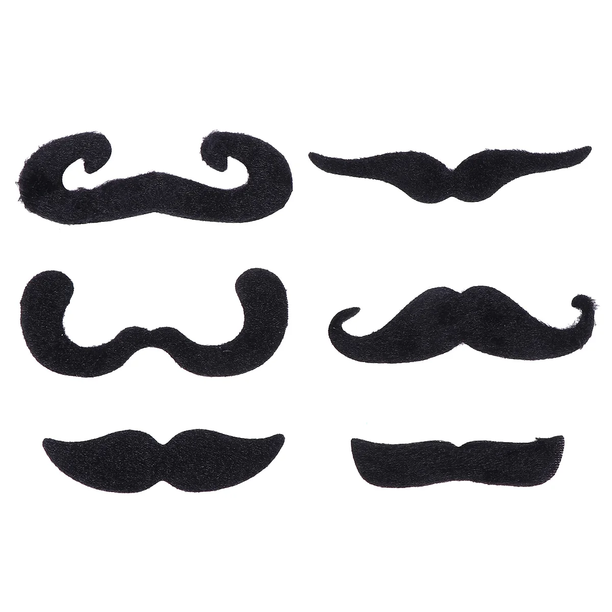 

6-piece Black Beard for Masquerade Party Drama