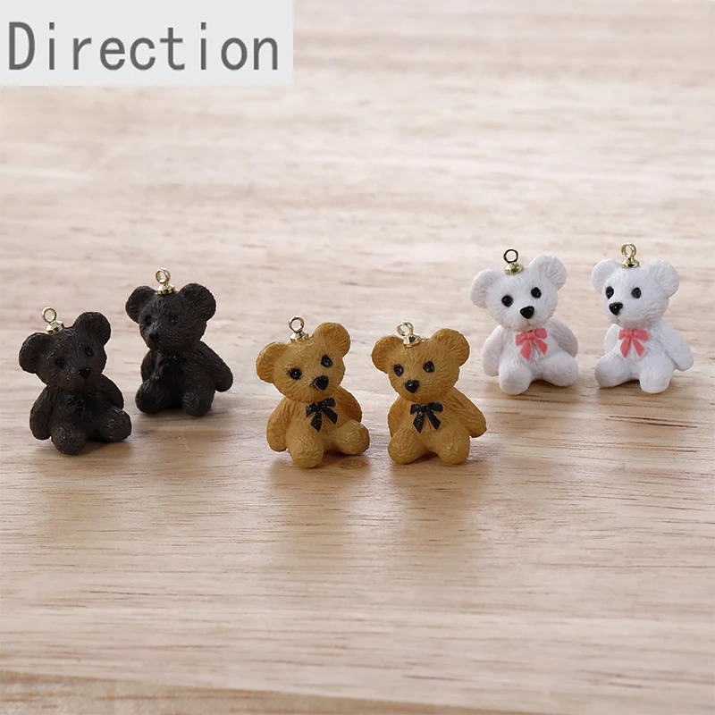 

Lovely Resin Bear Pendant Diy Handmade Earrings Necklace Bracelet Accessories Materials