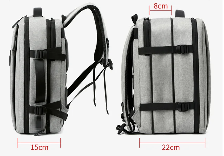 NEW Large Capacity Expandable Men Backpack Travel Back Pack Luggage USB Charging Male Laptop Bagpack Waterproof Business Bags