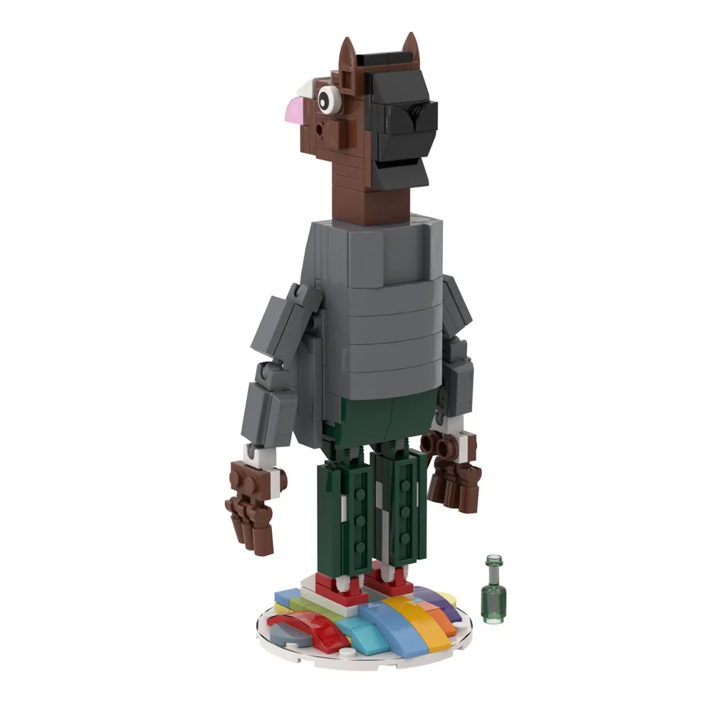 MOC BoJacks Модель лошадей Строительные блоки Комедия Анимация BoJack Животное Гуманоид