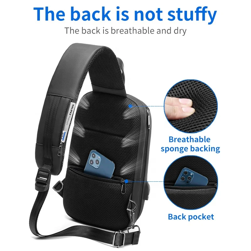 Оптовая продажа модная мужская сумка-слинг с индивидуальным логотипом Роскошная