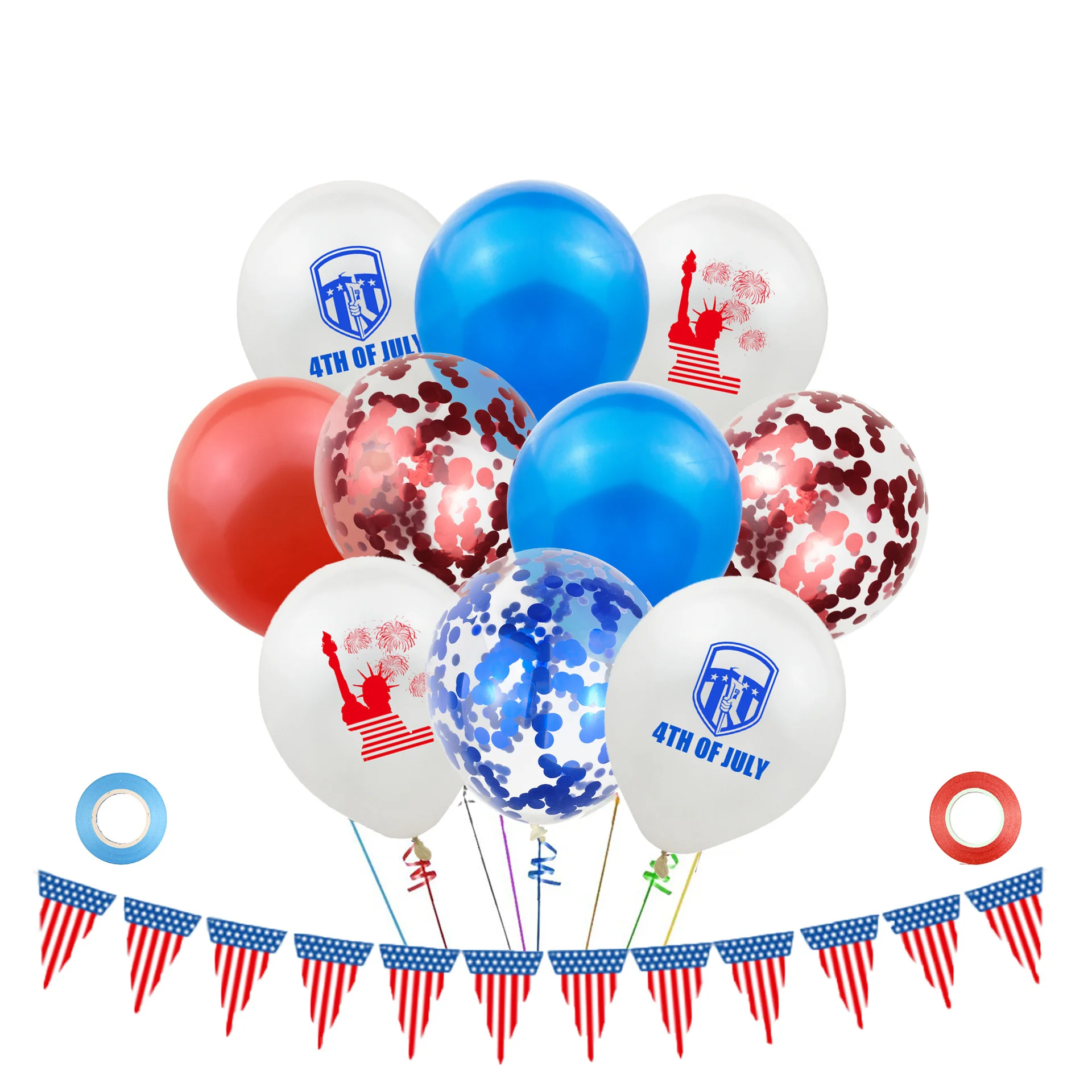 

33pcs American Independence Sun Balloon Set Festival independent daily party decoration sequined balloons festive balloons