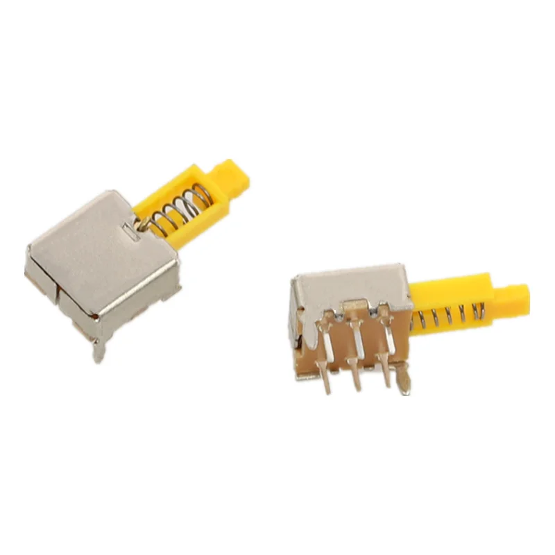 

10 шт. Самоблокирующийся переключатель питания желтый DC 12В