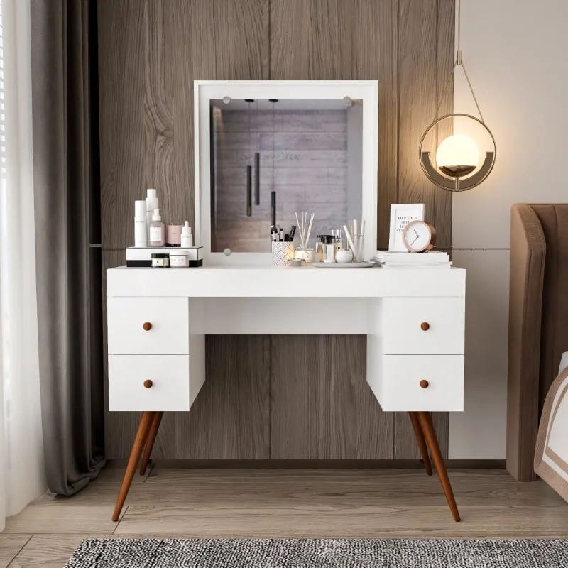

Modern White Painted Vanity Table, for Bedroom