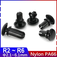 r2024r6080 black and white nylon plastic r type expansion rivet clamping screw nut pc board buckle fixing buckle heat resistant