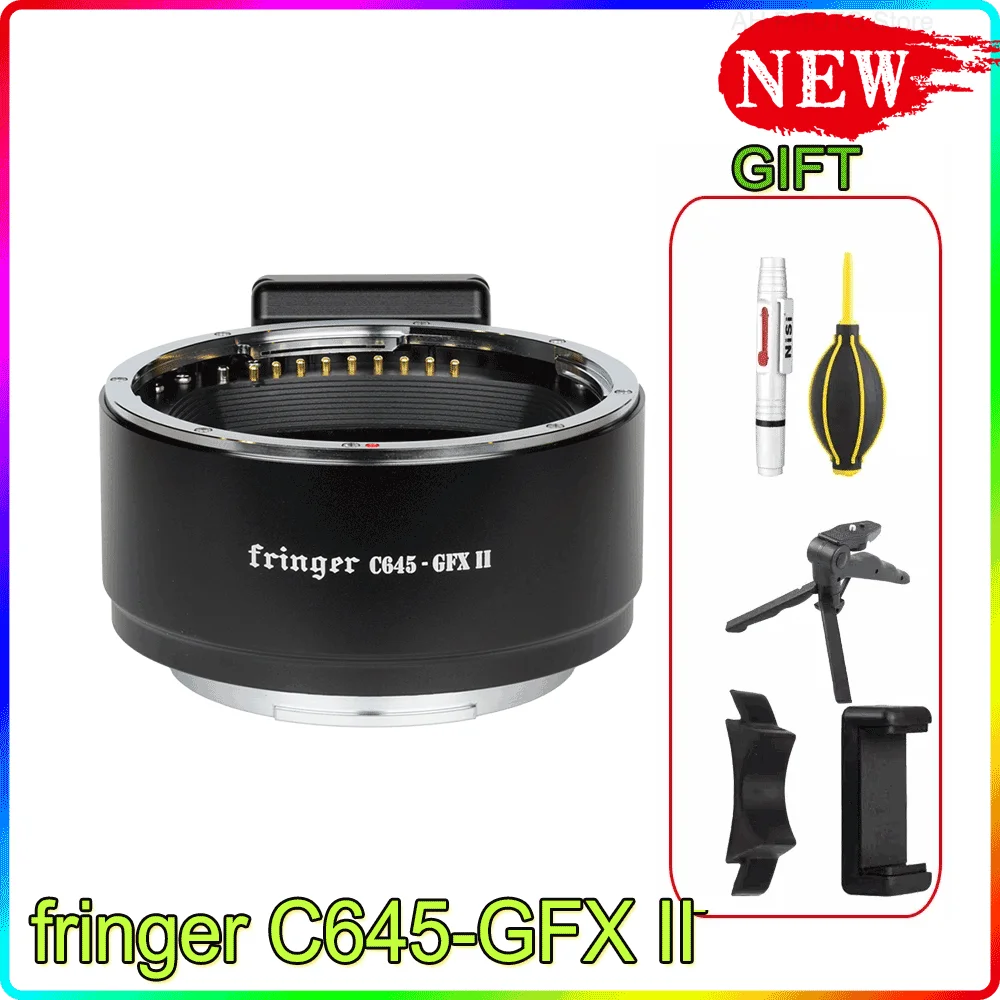 

Кольцо адаптеров объектива Fringer C645-GFX II для объективов Contax 645 для камер Fujifilm GFX с автофокусом Fuij GFX100s 100 GFX50s 50R II