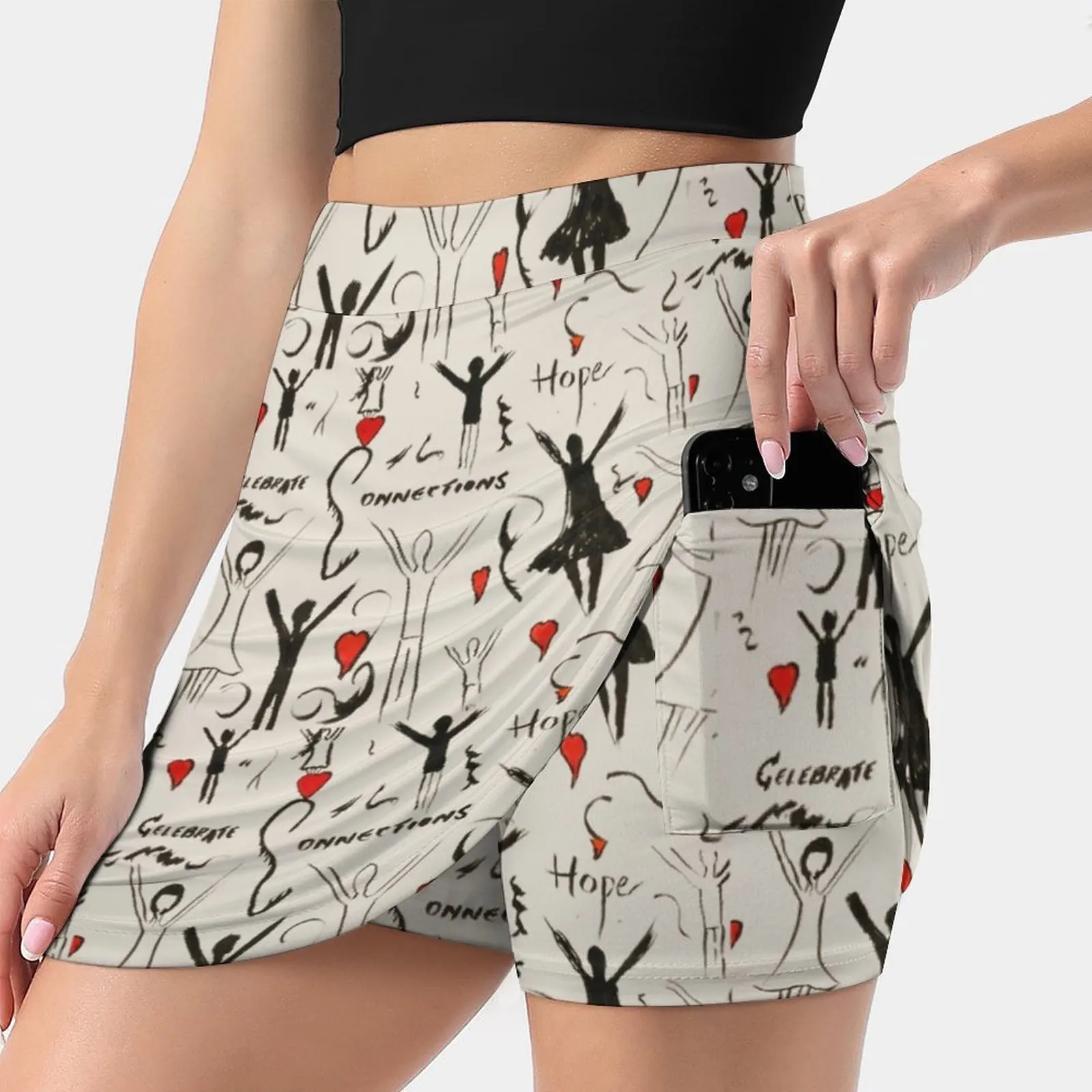 

Праздничная Женская юбка, юбки в эстетике, новые модные короткие юбки, праздничные черно-белые сердца, юбки-шорты, Сьюзан спаллмен