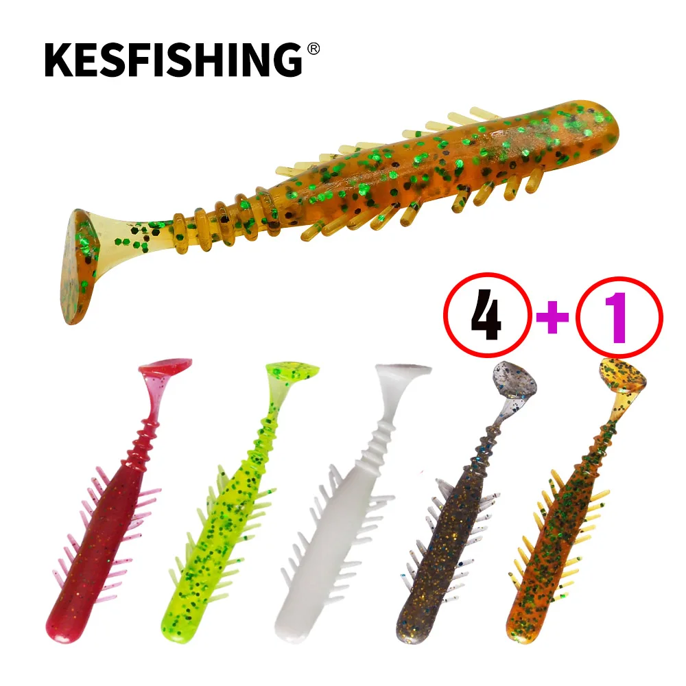 

KESFISHING BUGSY SHAD 2.8" Fish Lures Bass Pike Trout Fishing tackle Isca Artificial Squirrel Wobbler Soft Bait Free Shipping