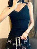 2022 new soft cotton thick warm womens tank top with bra pad lace vest corset women sleeveless shirt blouses summer camis